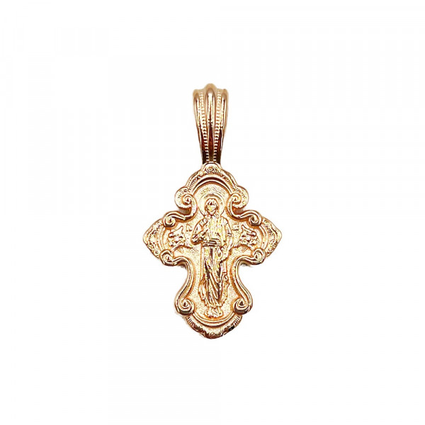 Золотий хрестик червоного кольору