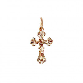 Золотой крестик в красном цвете 01-200841559