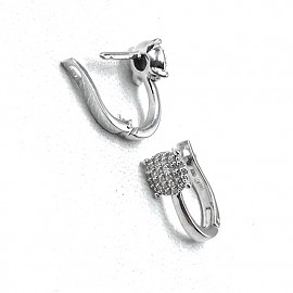 Сережки з золота у білому кольорі з жовтими діамантами