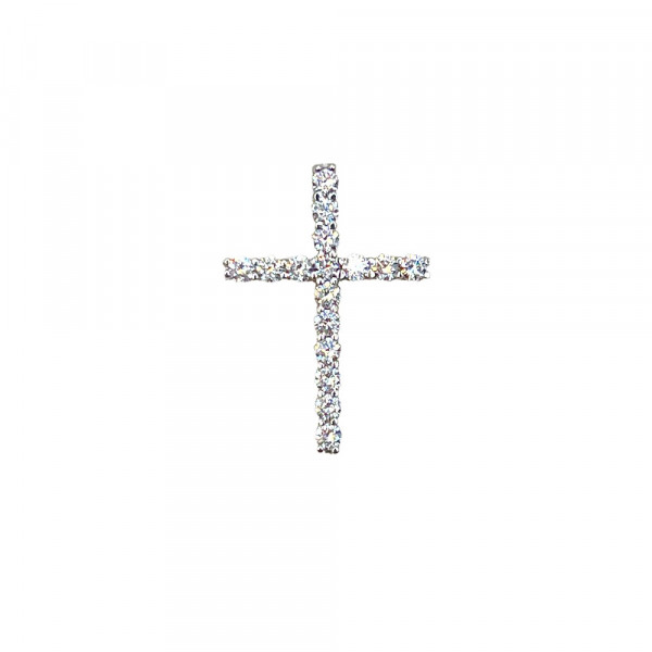 Крестик из золота с цирконом