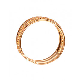 Кольцо из золота в красном цвете с цирконом