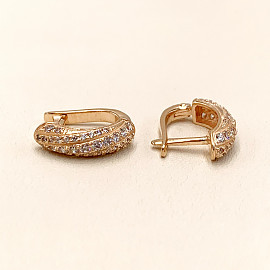 Серьги из золота красного цвета с цирконом 01-200387460