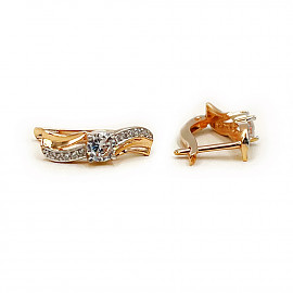 Серьги из золота с цирконом 01-200627760