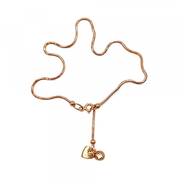 Браслет из золота в красном цвете с цирконом