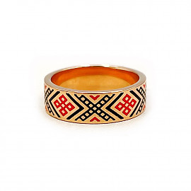 Обручка з золота з емаллю 01-200794360