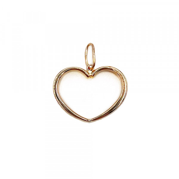 Золотий кулон у червоному кольорі «Серце»