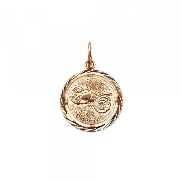 Золотой кулон «Рак»