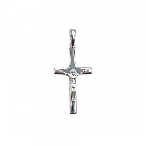 Крестик из золота белого цвета