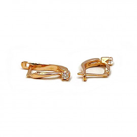 Серьги из золота в красном цвете с цирконом 01-200965960