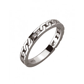 Кольцо из белого золота с цирконом 01-200055161