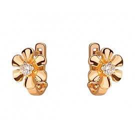 Сережки з золота з цирконом 01-200063861