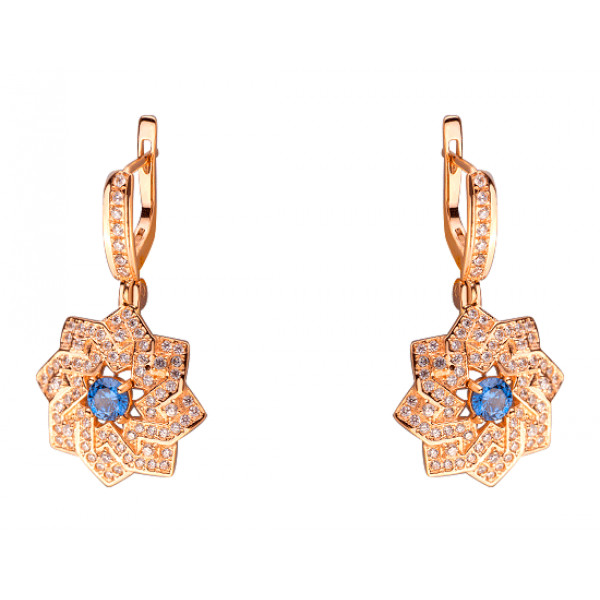 Золотые серьги с цирконом