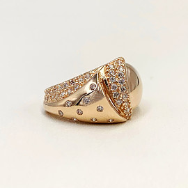 Золотое кольцо с цирконом 01-200118661