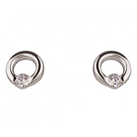 Золотые серьги с цирконом