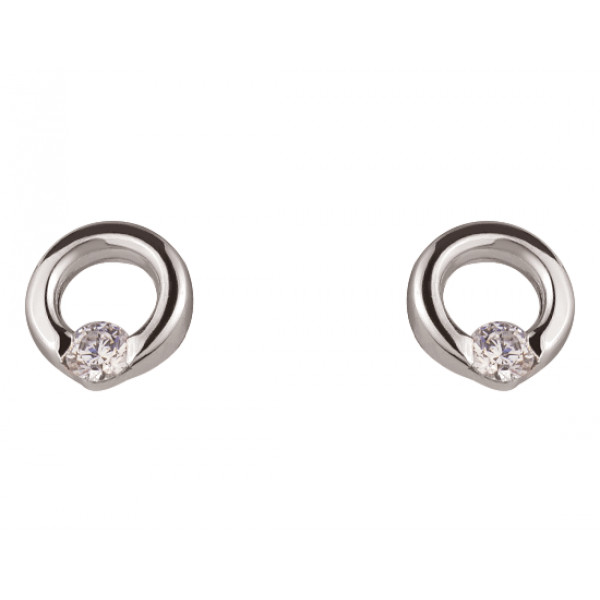 Золотые серьги с цирконом