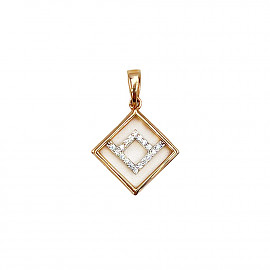 Золотой кулон с цирконом 01-200174661
