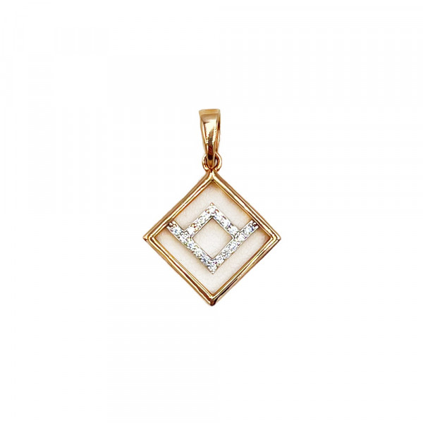 Золотий кулон з цирконом