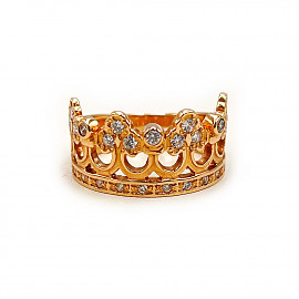 Золотое кольцо с цирконом 01-200344061