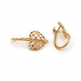 Серьги из красного золота «Сердце» 01-200613061