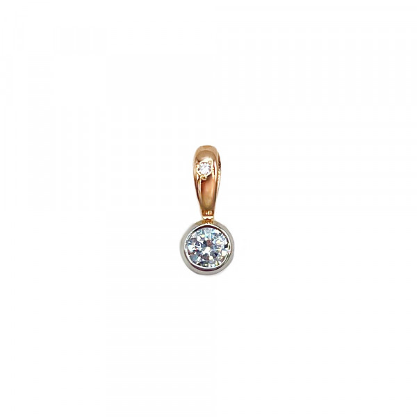 Кулон из золота с цирконом