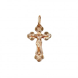 Хрестик з золота у червоному кольорі 01-200784261