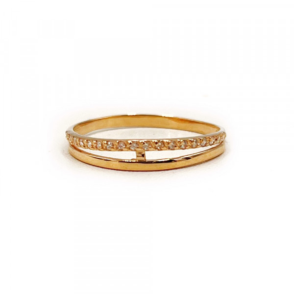 Золота каблучка з цирконом