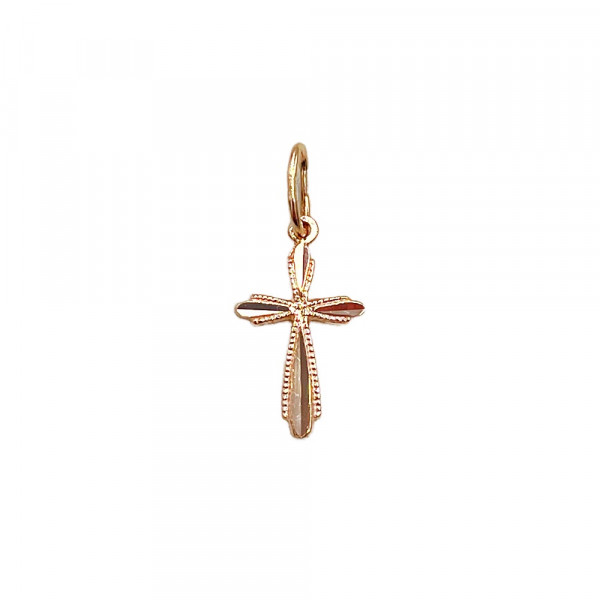 Крестик из золота в красном цвете