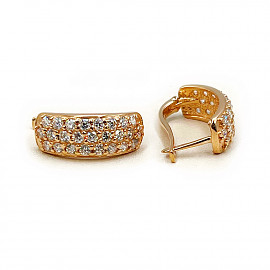 Сережки з золота з цирконом 01-200856961