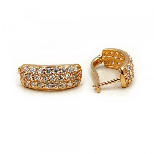 Сережки з золота з цирконом