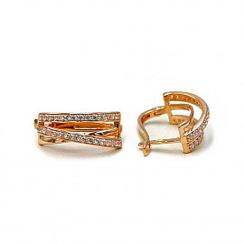 Серьги из золота с цирконом 01-200974561