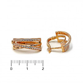Серьги из золота с цирконом