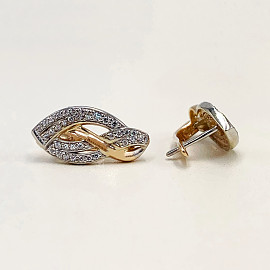 Сережки з золота з цирконом 01-200118762