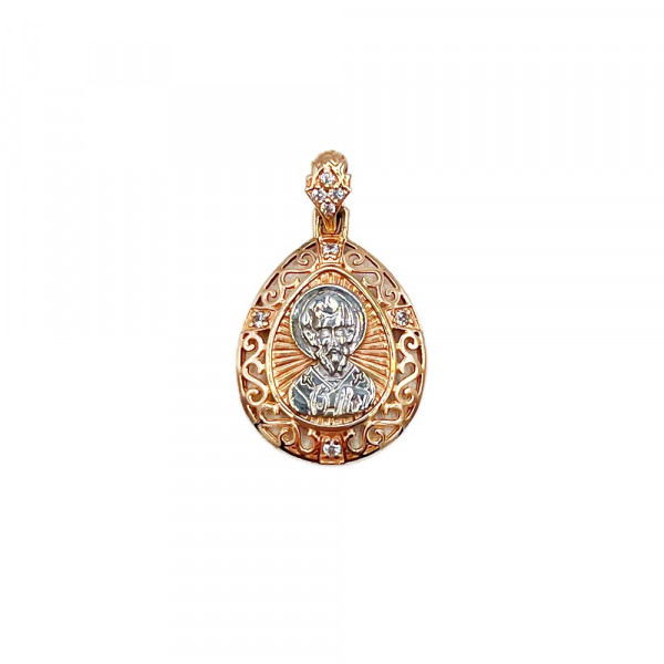 Кулон из золота с цирконом