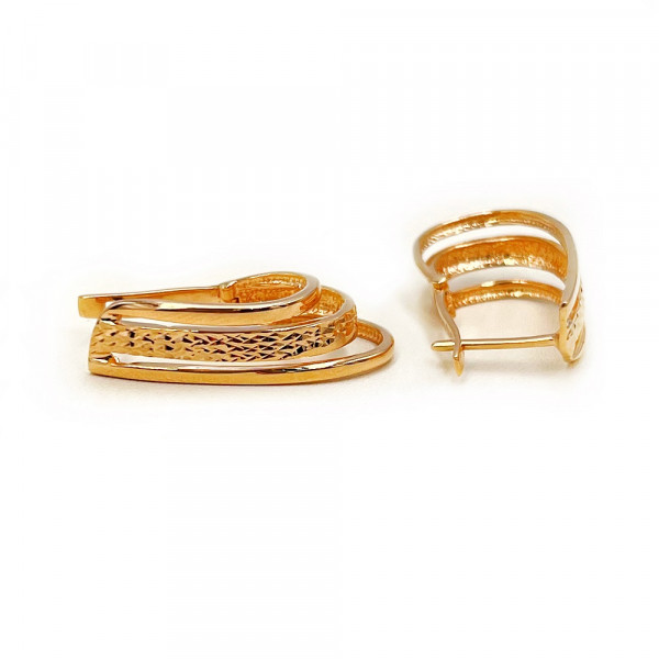 Сережки з золота у червоному кольорі