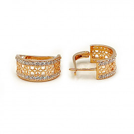 Сережки з золота з цирконом 01-200799862