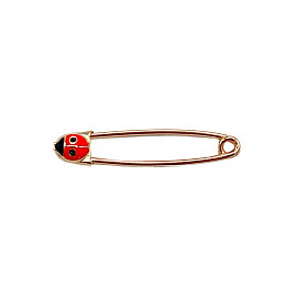 Шпилька з червоного золота з емаллю «Сонечко» 01-200844362