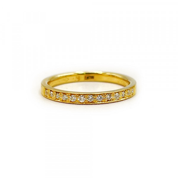Золота каблучка у жовтому кольорі з жовтими діамантами