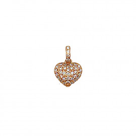 Кулон из золота красного цвета с цирконом 01-200889262