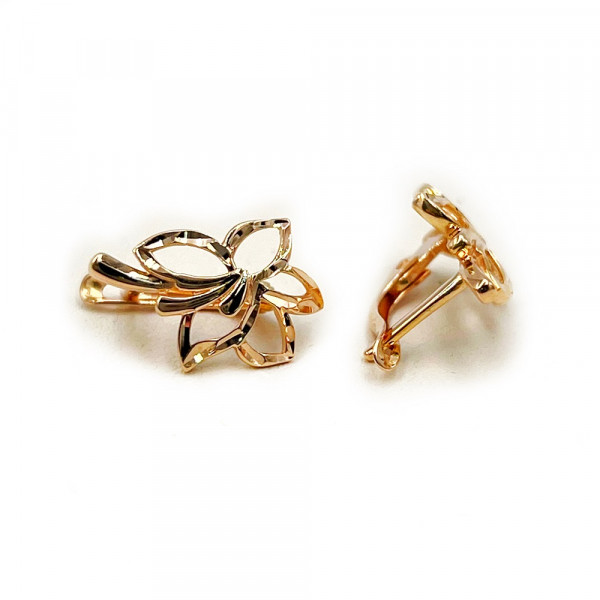 Сережки з золота у червоному кольорі