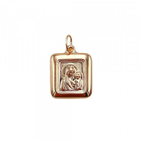 Золота ладанка у червоному кольорі