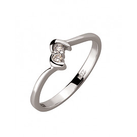 Кольцо из золота белого цвета с желтыми бриллиантами 01-200055163