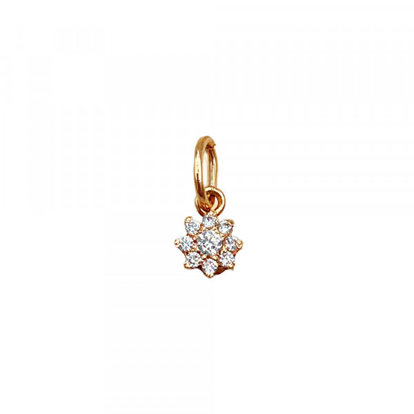 Золотой кулон с цирконом