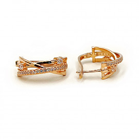 Серьги из золота в красном цвете с цирконом 01-200633663