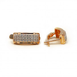 Серьги из золота с цирконом 01-200634963