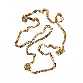 Ланцюг з золота жовтого з білим кольору з білими діамантами