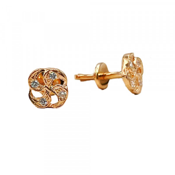 Сережки з золота з цирконом