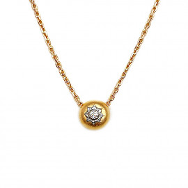 Кольє з золота з білим діамантом 01-200893263