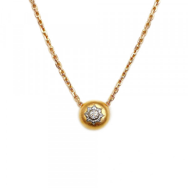 Кольє з золота з білим діамантом