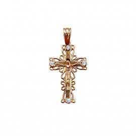 Золотой крестик с цирконом 01-200900463