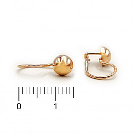 Золоті сережки червоного кольору